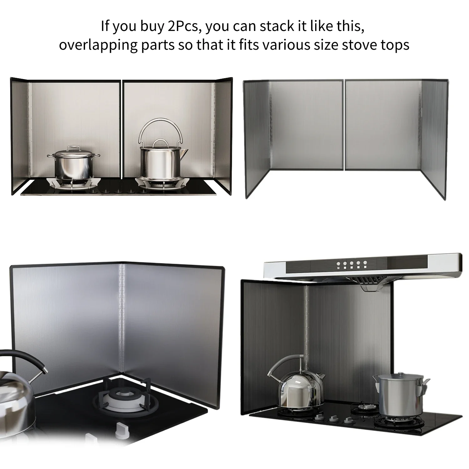 Kitchen Grease Splatter Guard for Frying, Stainless Steel Stove Splash Guard Cooking, Splatter Screen Sink Shield for Stove Top