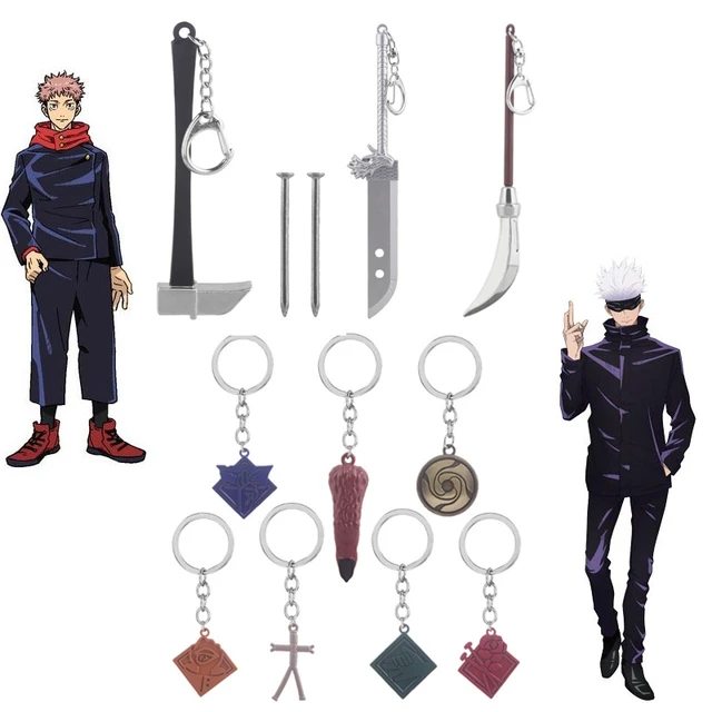 Anime Jujutsu Kaisen Keychain Gojo Satoru Itadori Yuji Metal Alloy Pendant  key rings Charm Jewelry Accessories