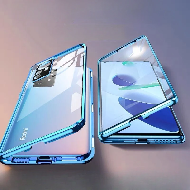 

Двухсторонний стеклянный чехол для телефона Xiaomi Mi 12 Pro 12Pro 12X, Магнитный чехол с полной защитой на 360 °, защитный чехол Mi12, оболочка