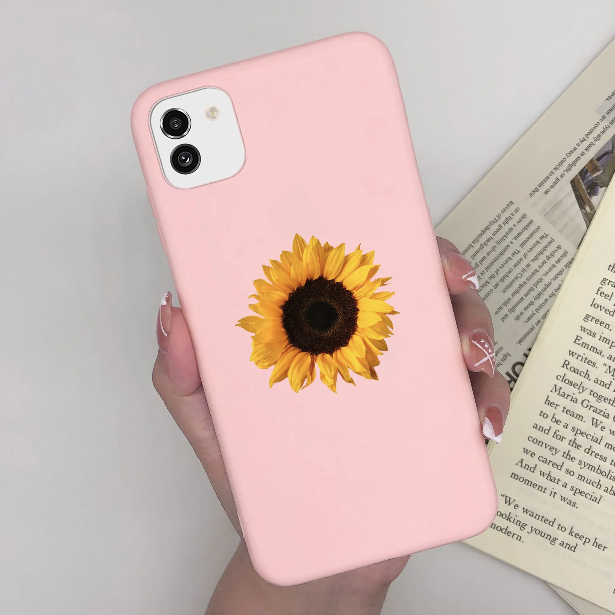 Cute Painted Soft Silicone Bumper Cover for Samsung Galaxy A03 Series