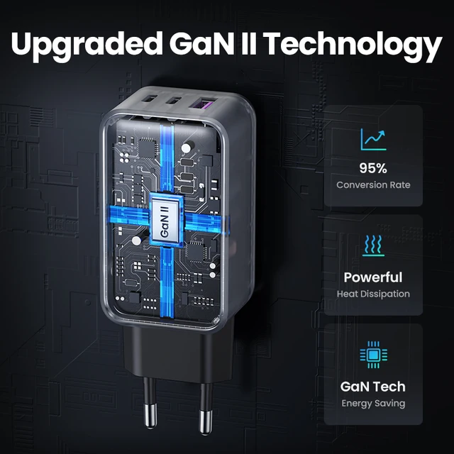 46618-5ab70b.jpg Chargeur GaN 65W USB type-c PD 4.0/3.0, Charge rapide pour ordinateur portable