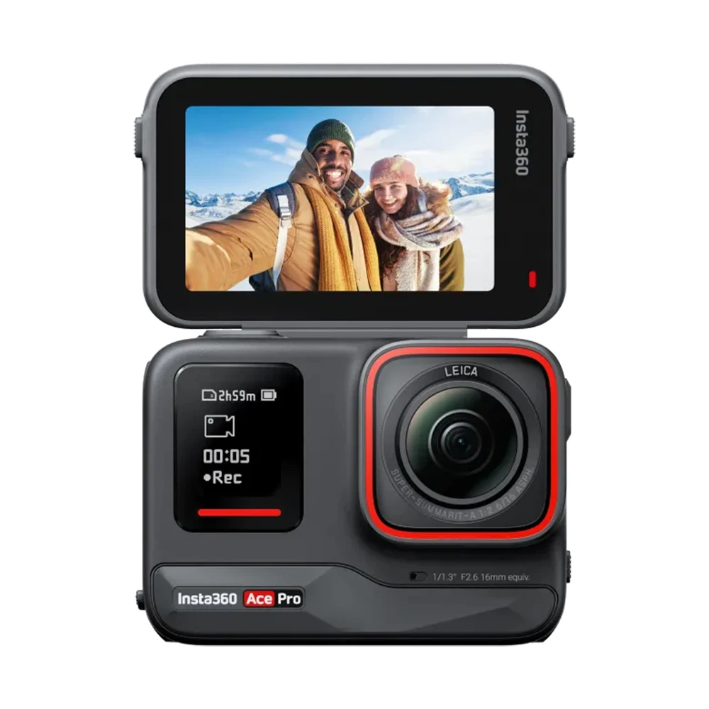 Action Camera Insta360 Ace Pro Waterproof Co-engineered with Leica 1/1.3" Sensor and AI Noise Reduction