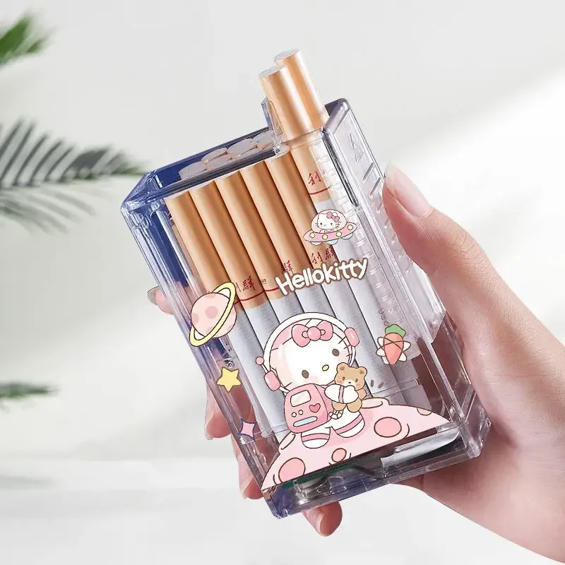 

Hello Kitty Kuromi Sanrios, перезаряжаемый сигаретный телефон, 20 шт., обычные сигаретные коробки, Встроенный Usb-прикуриватель, подарок