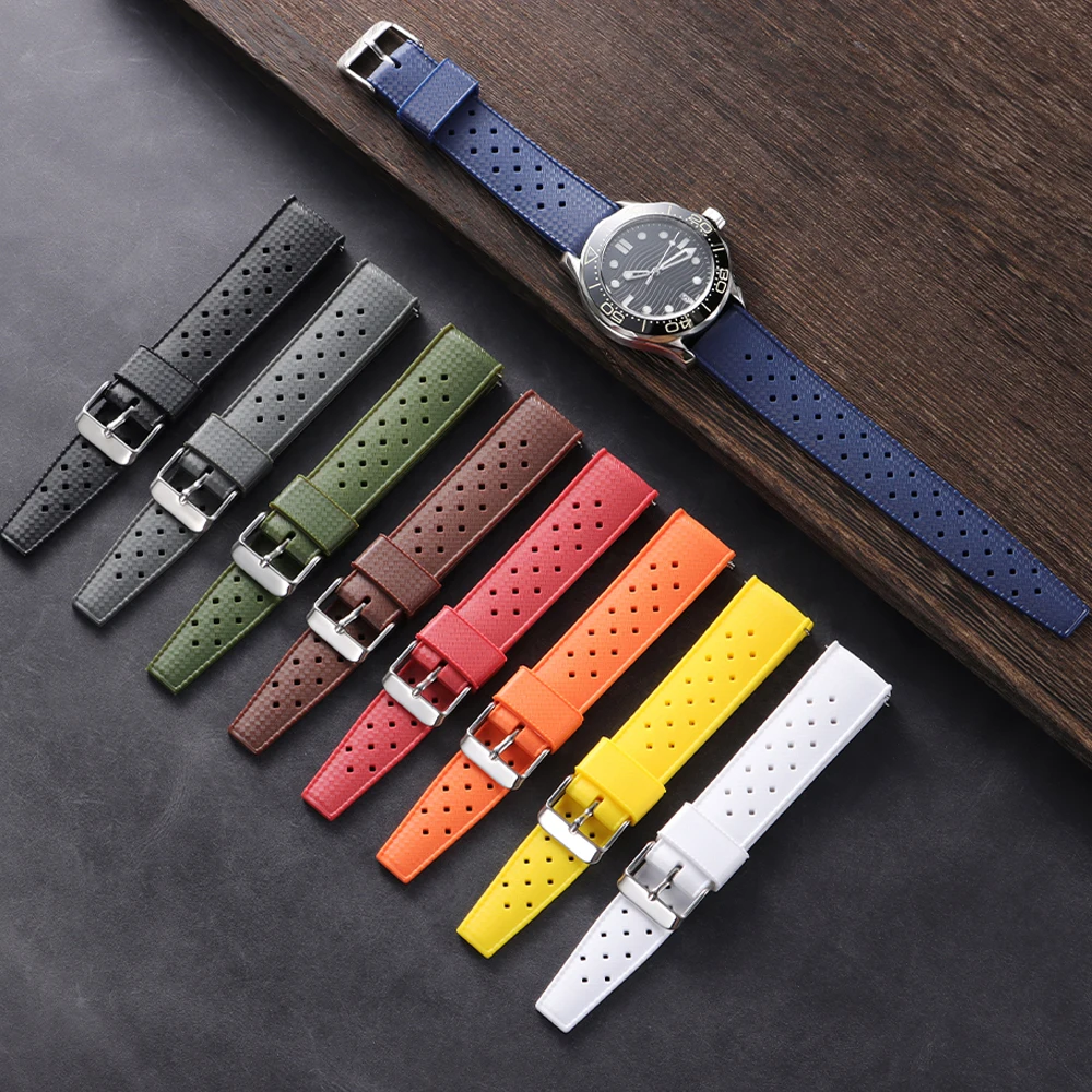 Tropical Waterproof Silicone Quick Release Watch Strap - Universal Wristband