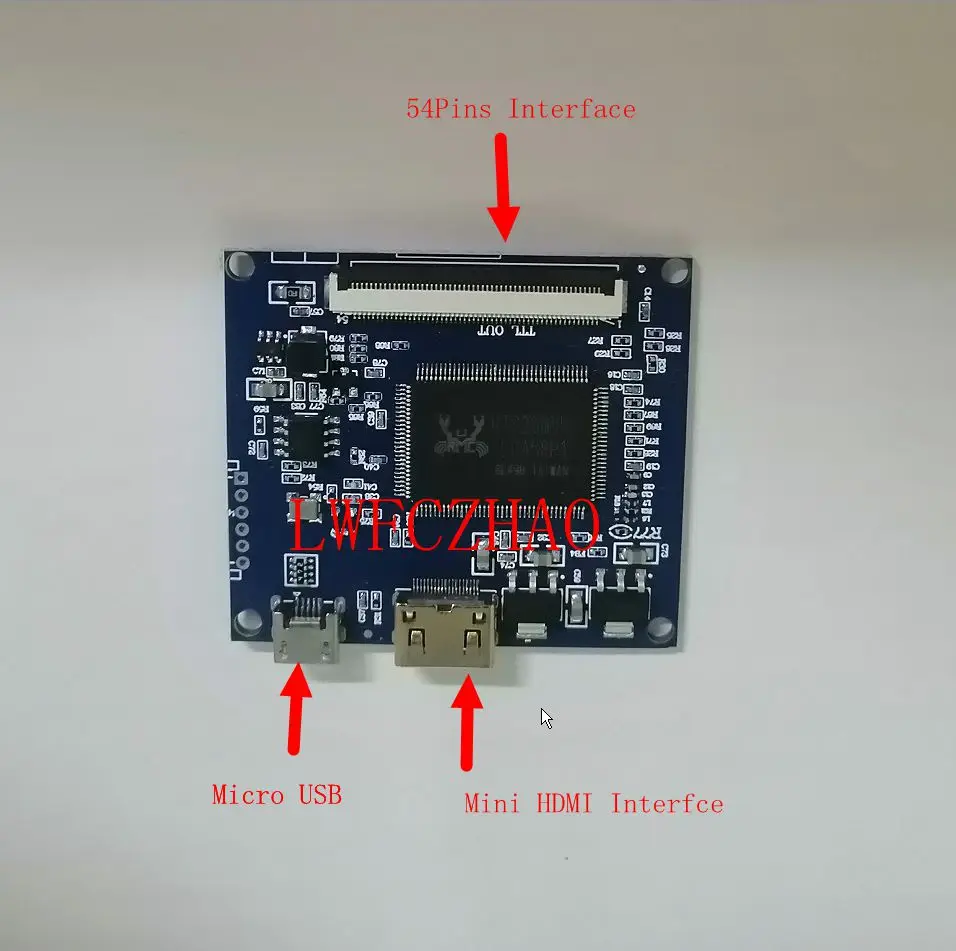 Painel de Monitor para Satlink Ws6902 6905 6906 6908 Lq035nc111 A-si Tft-lcd Tela de Exibição Controle Hdmi Driver Board 54 Pinos 35 - Imagem 2