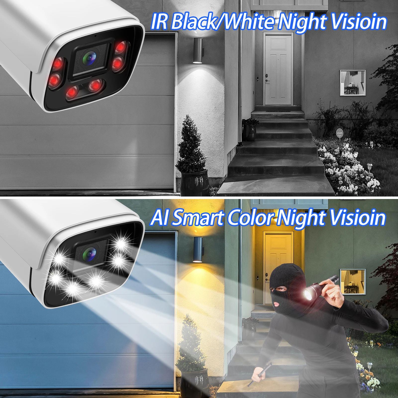 New 4K 8MP IP Camera 5MP 4MP Two Way Audio Outdoor POE H.265 Onvlf Metal Bullet CCTV Home 4MP Color Night Vision Security Camera 4