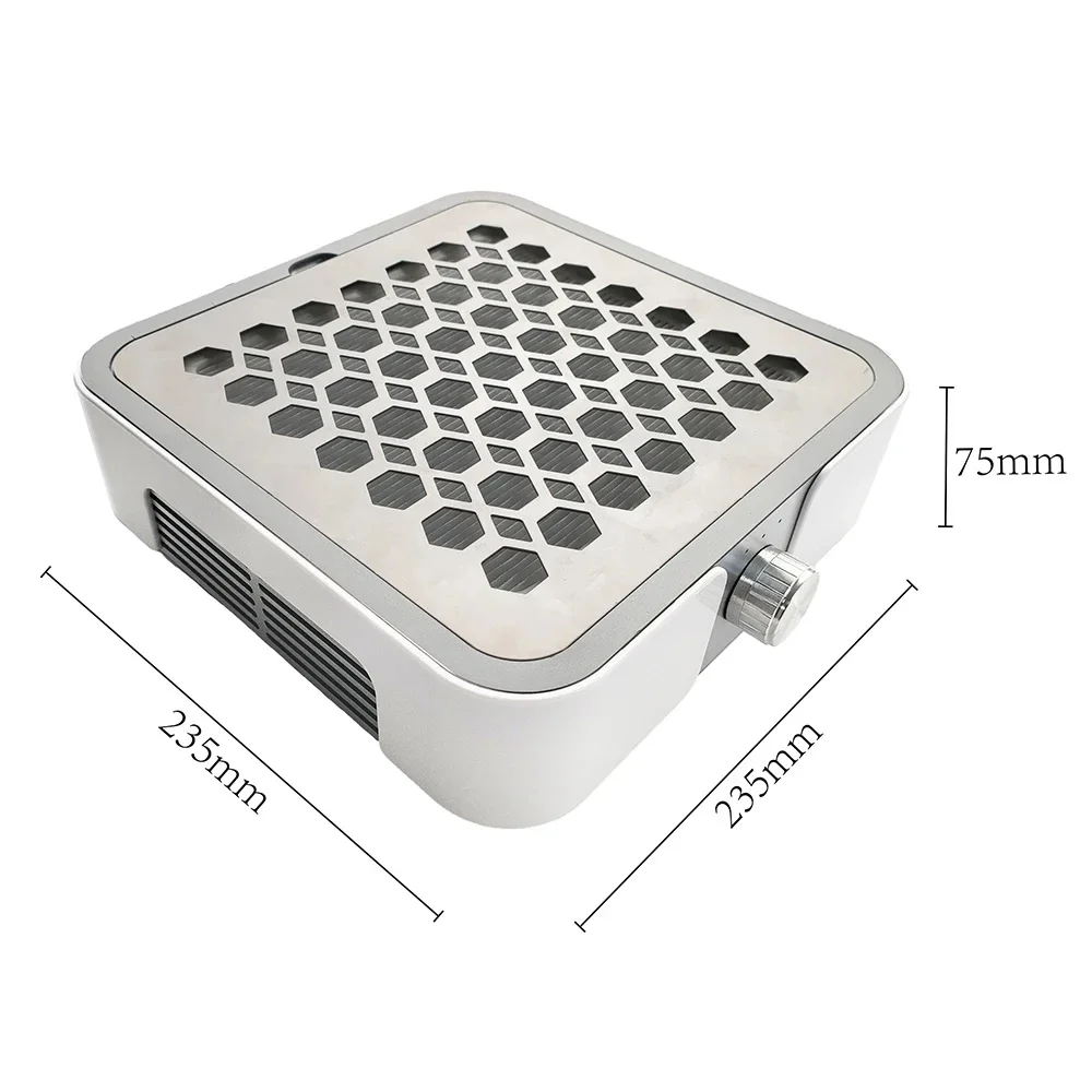 60W Big Suction Nail Vacuum Dust Collector No Rechargeable Nail Fan Dust Cleaner with Filter 45K Low Noise Nail Vacuum Extractor 4