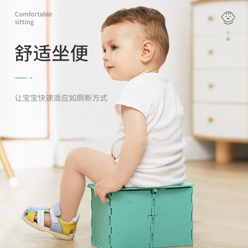 Newborn Potty Training Seat Portable and Foldable Potty Outdoor Camping Travel Baby Pot Toilet Potty Training Toilet for Kids 3