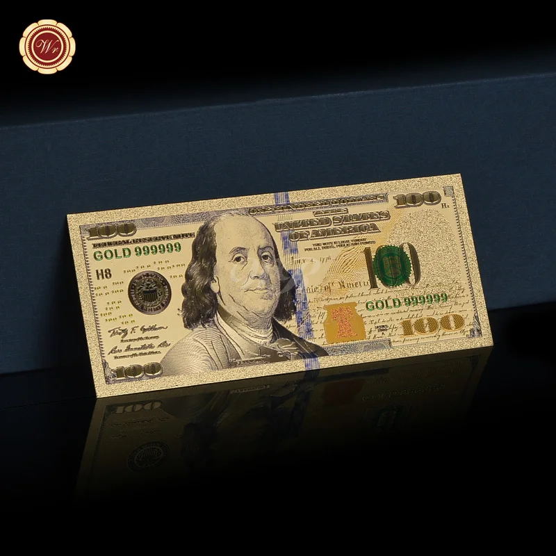 Banconota Placcata Color Oro Usa Set Completo Di Banconote In Dollari Americani Banconota In Plastica Banconote Finte Regali Souvenir In Valuta Da Col