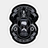 Memento Mori, Vintage Retro Classic Sticker for Laptop  Car  Cartoon Art Fashionable  Suitcase 1