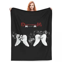 Depeche Cool Mode Blankets Velvet Print Breathable Lightweight Thin Throw Blanket for Bed Travel Quilt 1