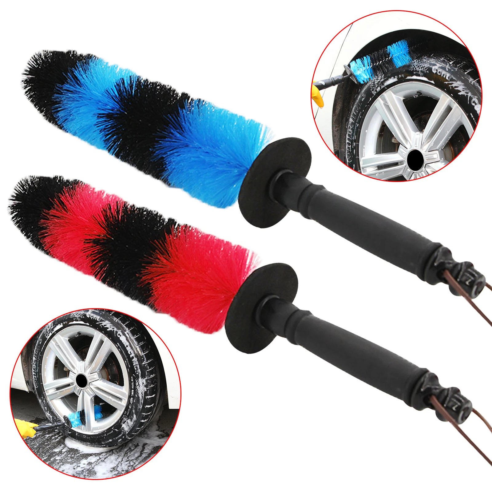 1pc Multifunction Wheel Wash Brush Car Truck Motor Engine Grille Wheel