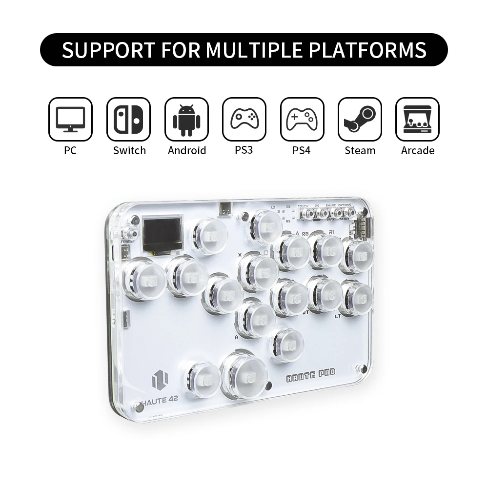 Haute42 Gamerfinger Hitbox kontroler drążek arkadowy Street Fight Stick zręcznościowa dla PC /Ps3/ Ps4/przełącznik Mini Hitbox klawiatura