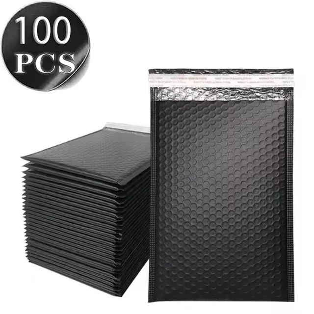 100 Stück Luftpolsterumschläge, Versandverpackung, Kleinunternehmen, selbstklebende Luftpolsterfolie, wasserdichter Express-Umschlag