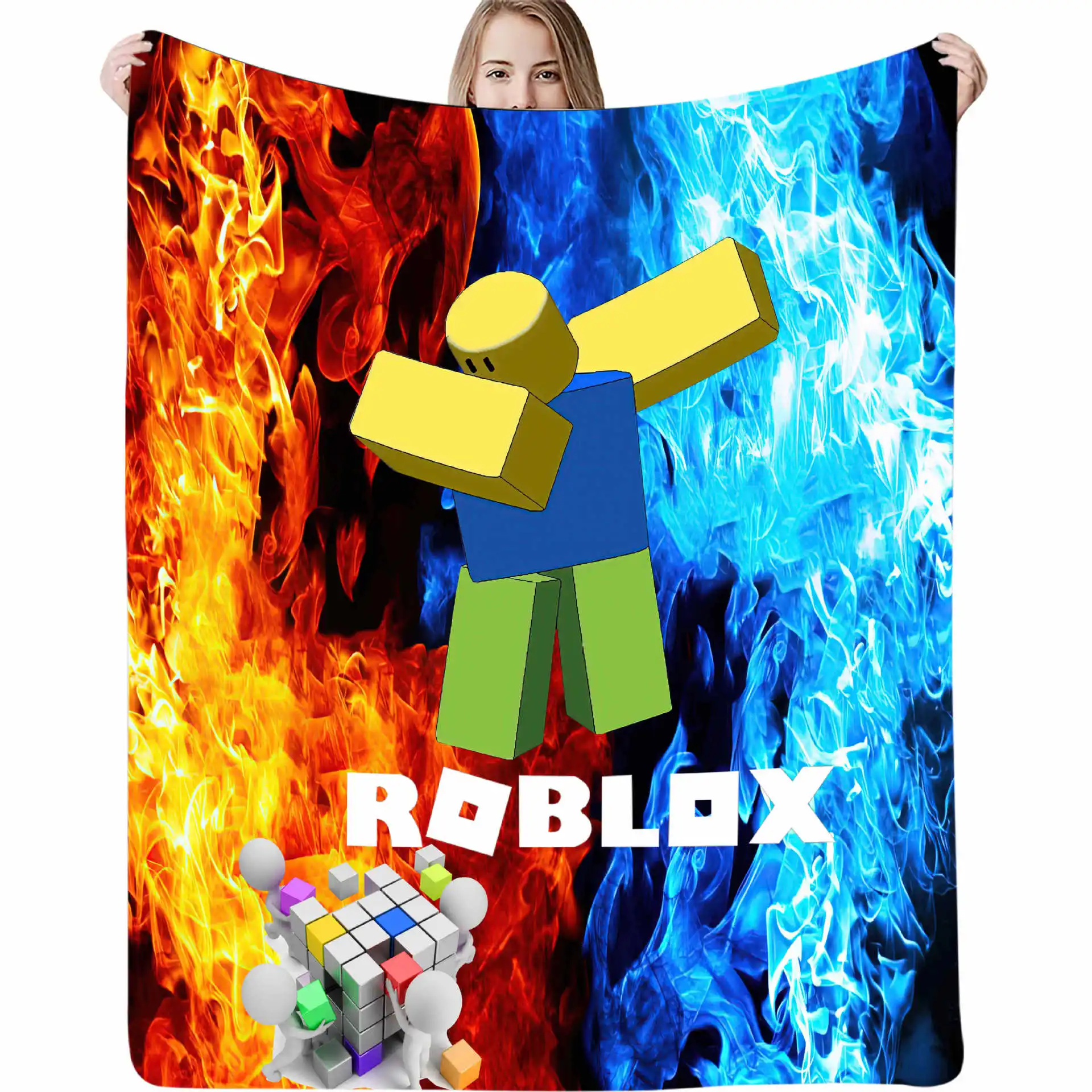 Roblox Mulher Rosto (hd) Lance Cobertor De Flanela Tecido Grande Cobertor -  Blanket - AliExpress