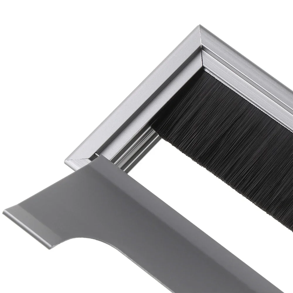 Description Picture 6 of itemAluminum Alloy Wire Hole Cover PC Desk Rectangular Line Box Cable Grommet Desk Table Hole Cover Outlet Port Cable Fixing