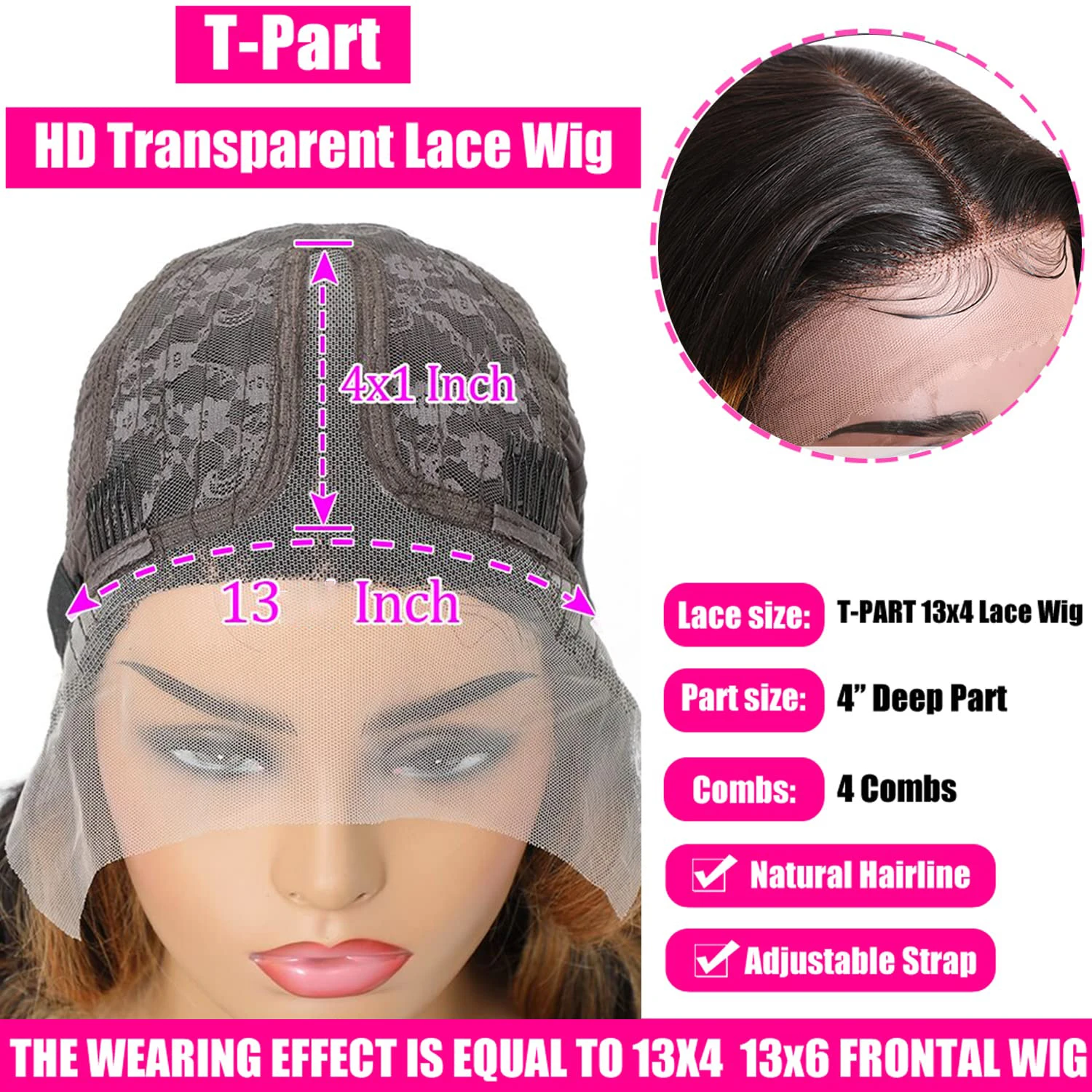 Synthetic Highlight Wigs Lace Front Wigs 13X4X1 T Part Frontal Lace Heat Resistant Fiber Wig for Black Woman P27 Long Wavy Hair