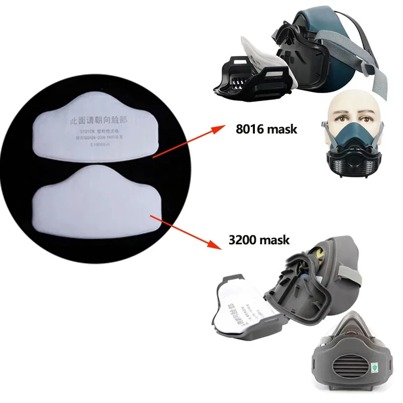 5-6 Layer 3701 Particles Cotton Filter 3200/8016/HF52 Chemical protection respirator Dust Mask Painting Spraying Accessories