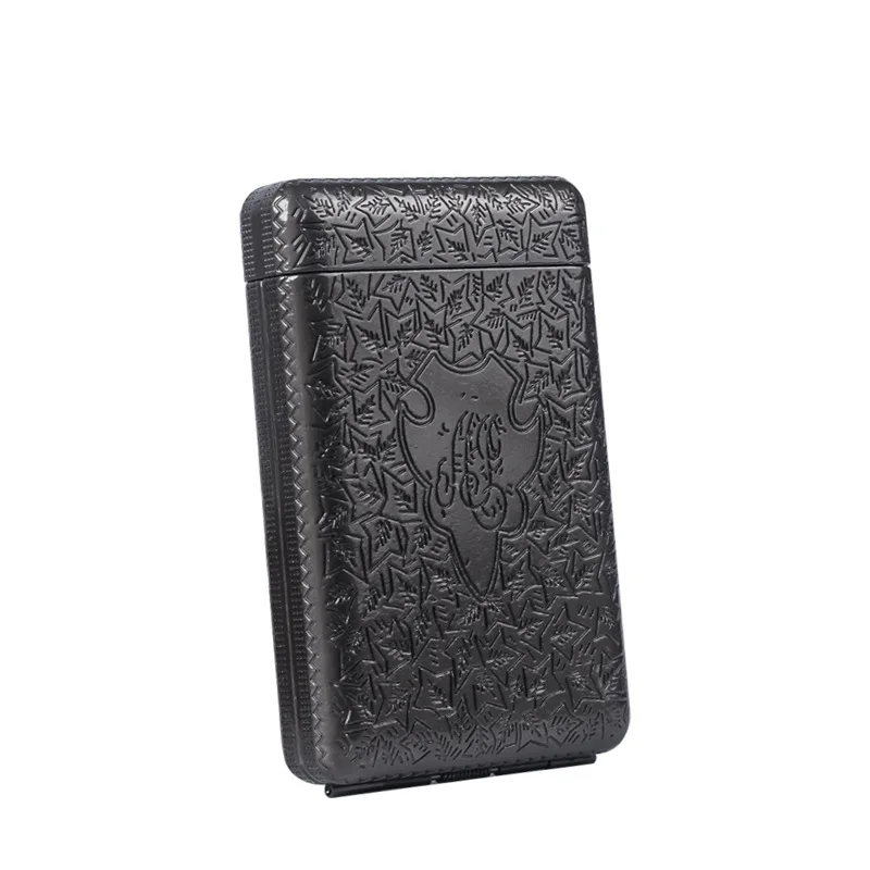 Exquisite Vintage Hand-Carved Metal Cigarette Case - Elegant Pocket Smoking Accessory