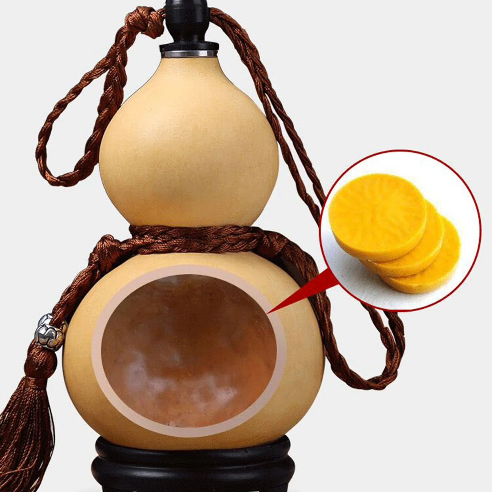 Leakproof Gourd Hip Flasks with Lid Gourd Large Capacity Water Flagon Durable Flagon for Outdoor Boating Travel Wedding Bday