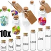 10Pcs 5-20ml Mini Clear Glass Bottles with Cork Stopper Spice Message Vials Wish Bottles DIY Drifting Empty Tiny Jars Decoration 1