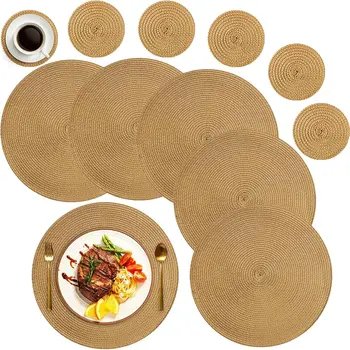 6-Piece Woven Placemat & Coaster Set 1