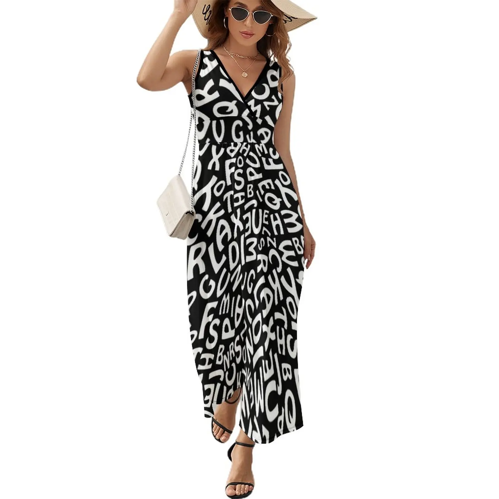 

Alphabet Sleeveless Dress dress women elegant luxury chic and elegant evening dress