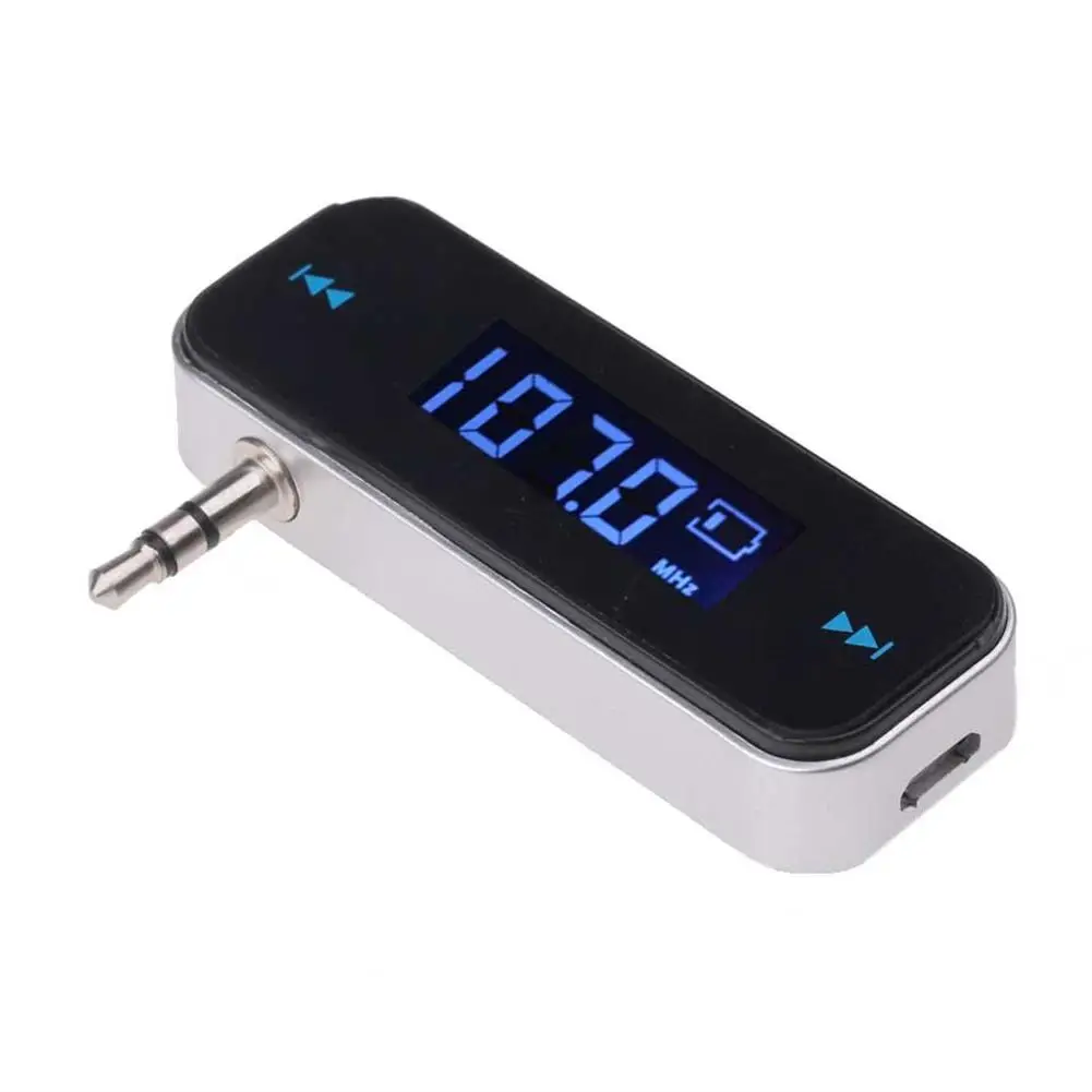 3.5mm Car Music Audio Fm Transmitter Car Kit Lcd Display Mini Wireless Transmitter fm transmitter Compatible For Android Iphone