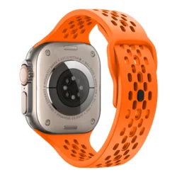 Silicone Strap for Smartwatch - Versatile Sport Band Bracelet (Orange)