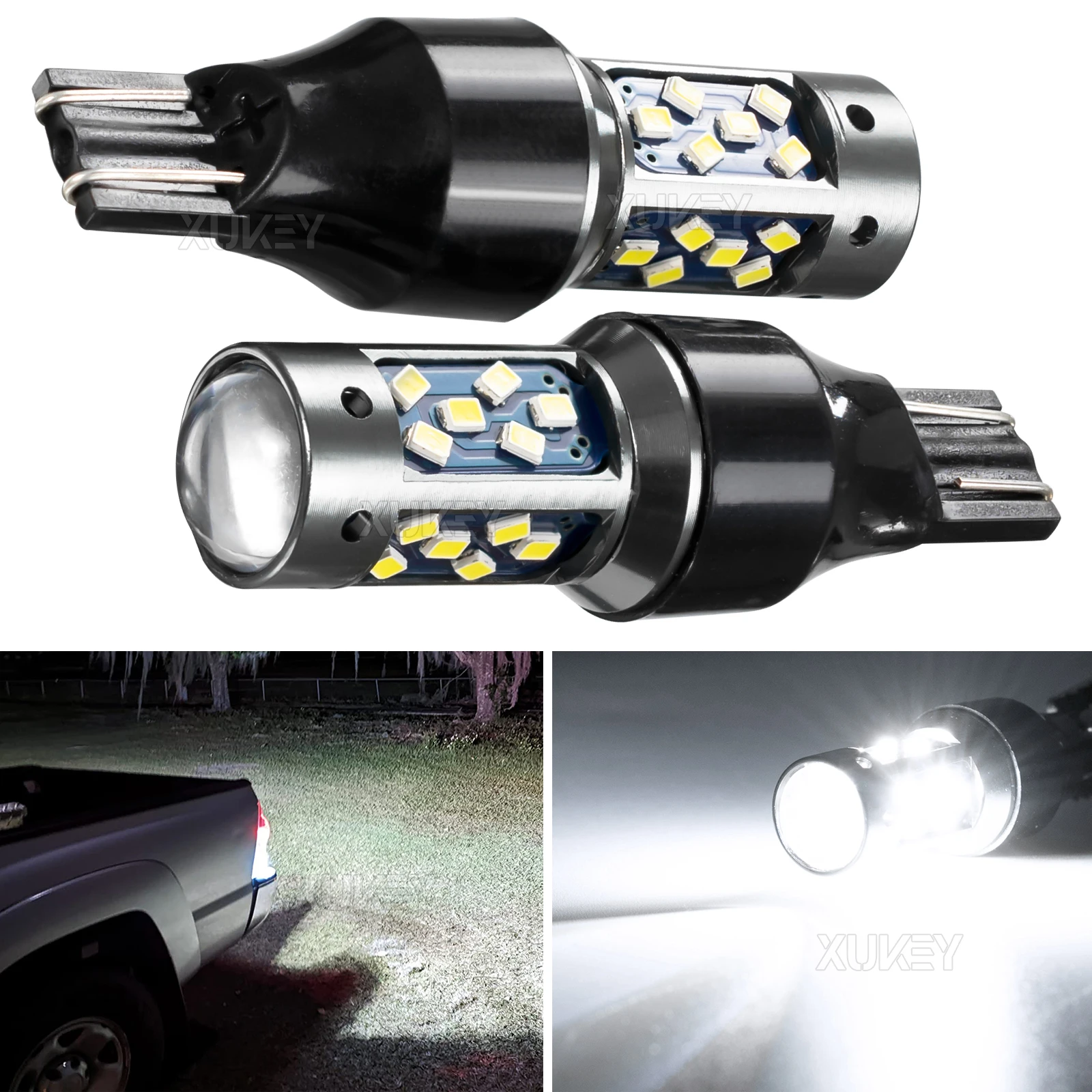

2x W16W LED Bulbs CANBUS Error Free Bright 27SMD T15 921 912 955 for Car Reverse Light Backup Parking Lights 12V 24V Xenon White