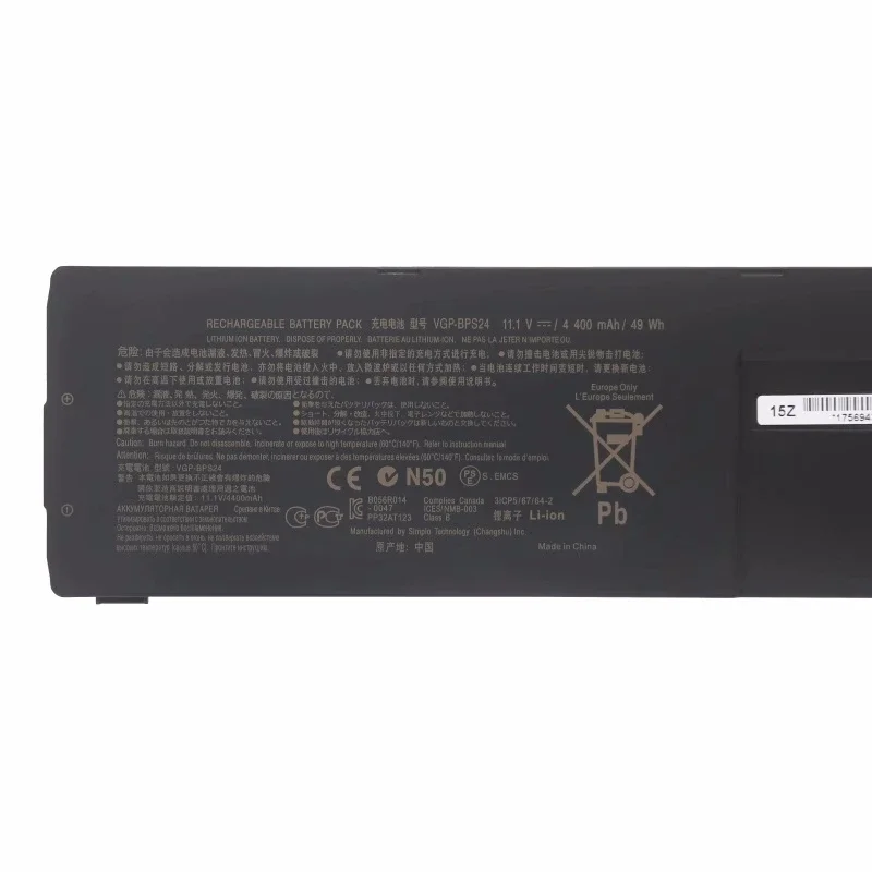 Bateria do Portátil 11.1v 49wh para Sony Vaio SA sb sc sd se Svs 13a Vpcsa Vpcsb Vpcsc Vpcsd Vpcse Vgp-bpl24 Bps24 Pcg4100 Vgp-bps24 - Imagem 2