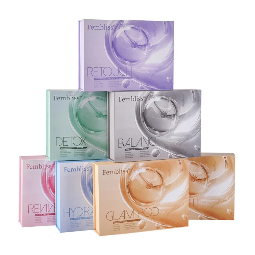 CO2 Pod Glam Pods For Bubble Facial Machine Facial Spa CO2 Capsule For Aqua Beauty Machine Skincare Revive Pod Gels