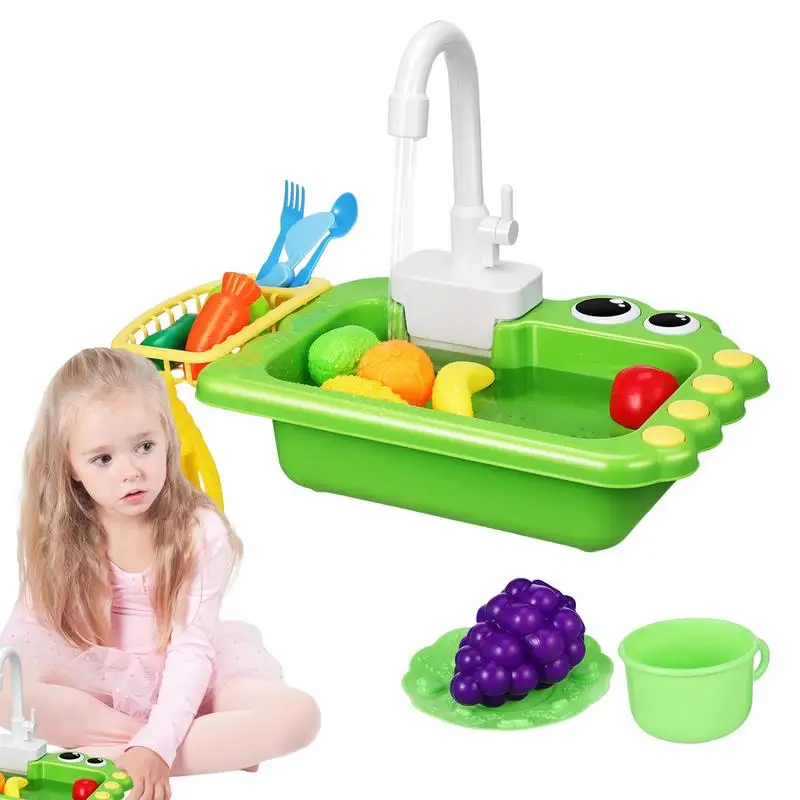 

Play Sink With Running Water Kids Electric Pretend Kitchen Sink Toy For Toddler Role Play Sink Set Kids Pretend Role Play Pool