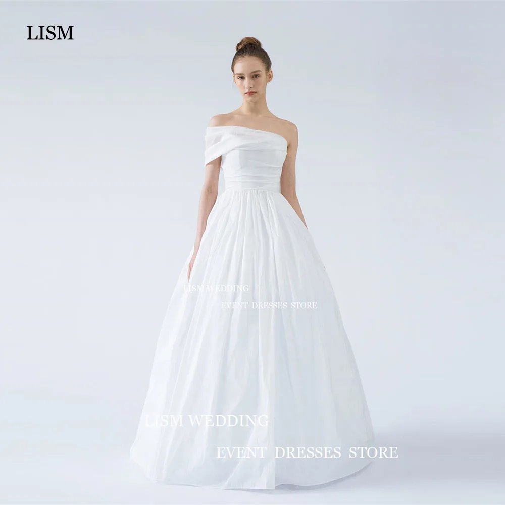 

LISM Grace Свадебные платья на одно плечо, свадебные платья до пола для женщин, корсет, платье для мероприятий