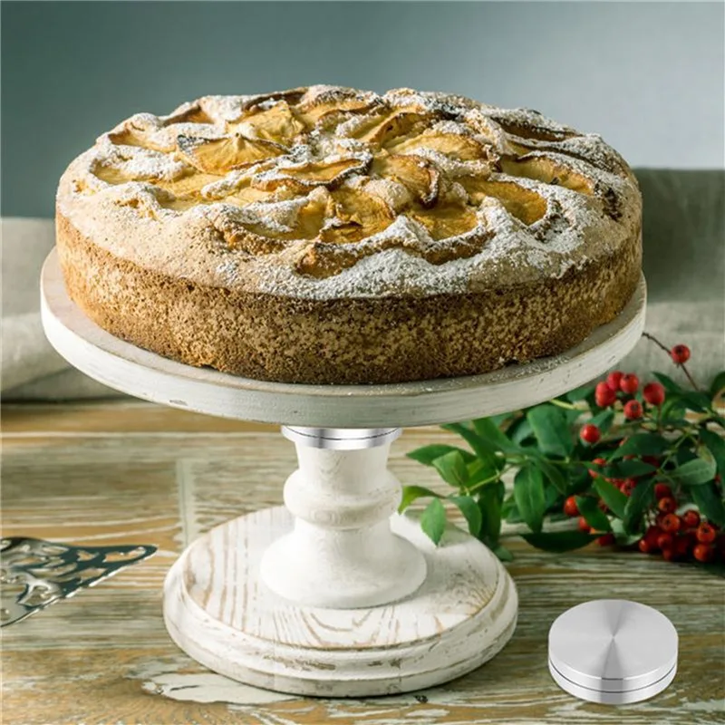 Fashion 1pcs Cake Pan Axis Turntable Aluminum Alloy Rotating Tray Base Rotor Bearing