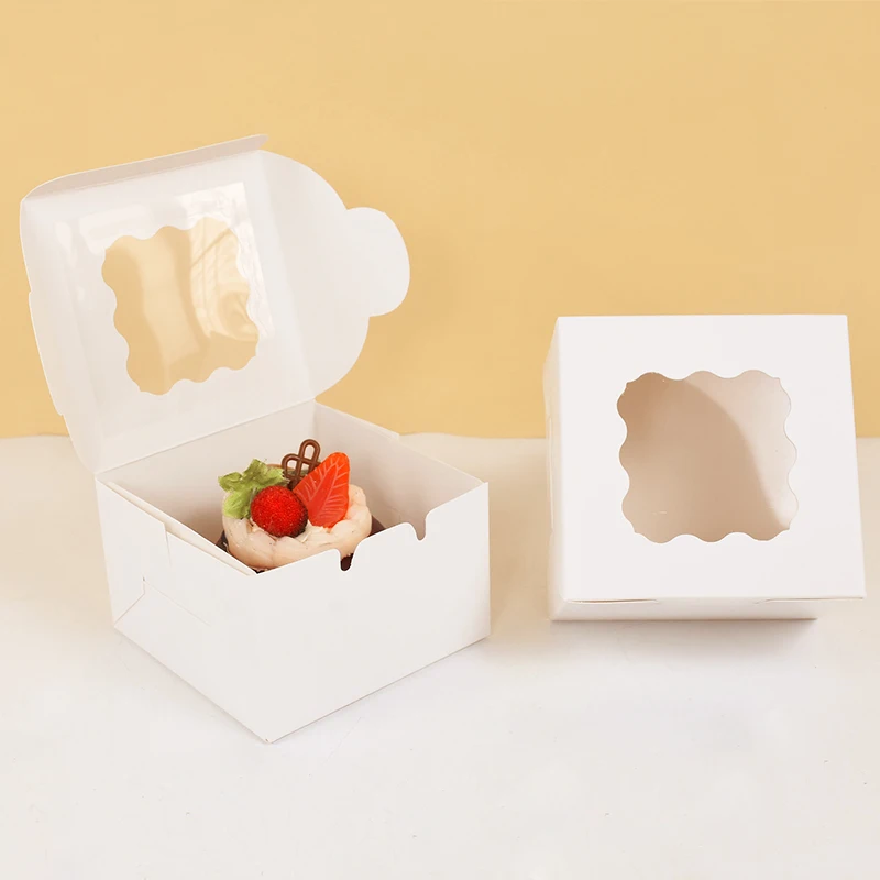 5Pcs White Square Cake Boxes with Clear Window, Cardboard Bakery Gift Boxes for Cake, C... - SKU WSCB2031 - UGI Packaging