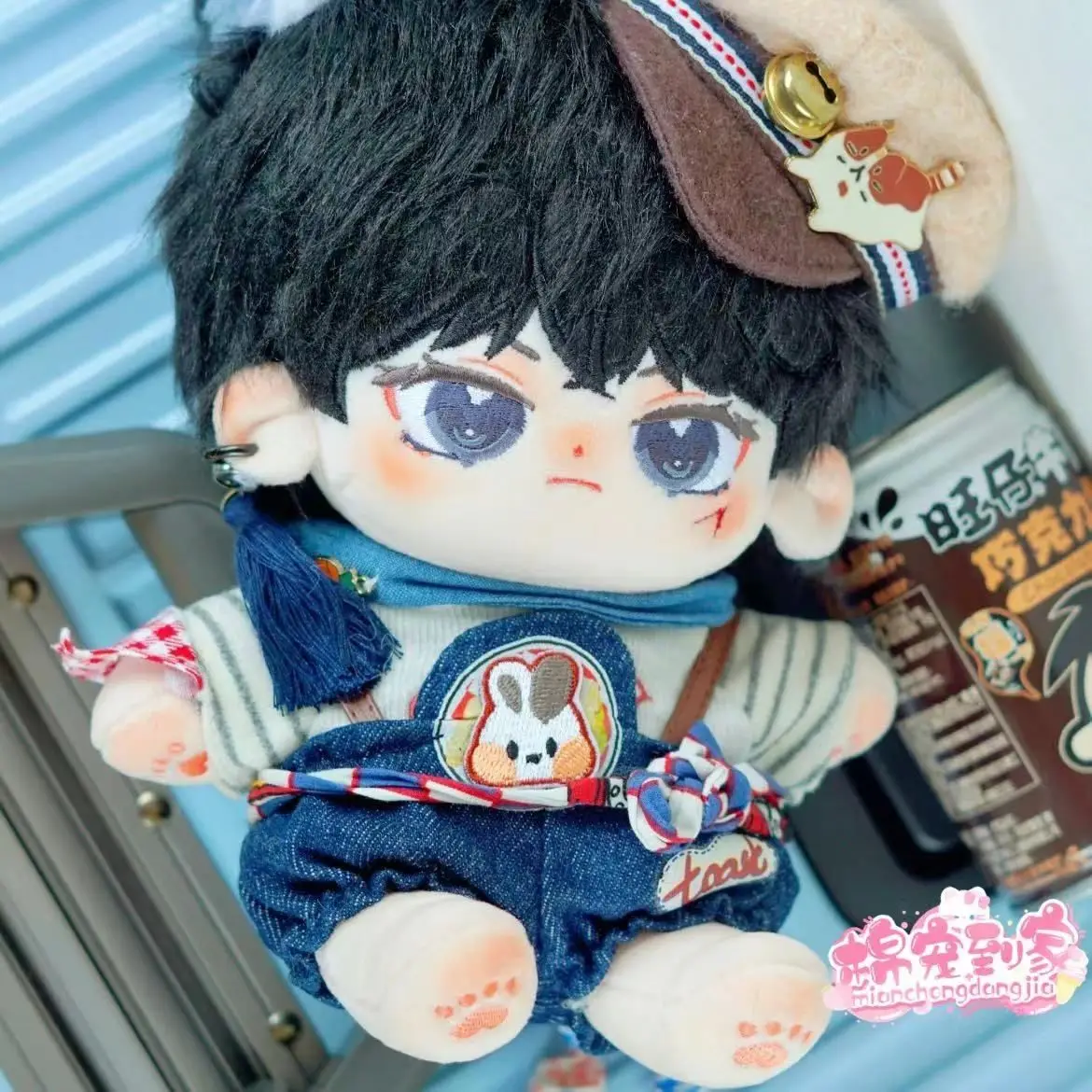 

20cm Anime Role Zhang Qiling Cute Handsome Animal Ear Plush Cotton Body Dolls Dress Up Clothes Costume Outfits Cosplay Fans Gift