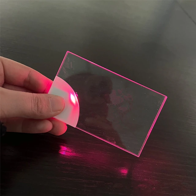 Acrylic LED Business Card RGB Lights Blank Custom Design