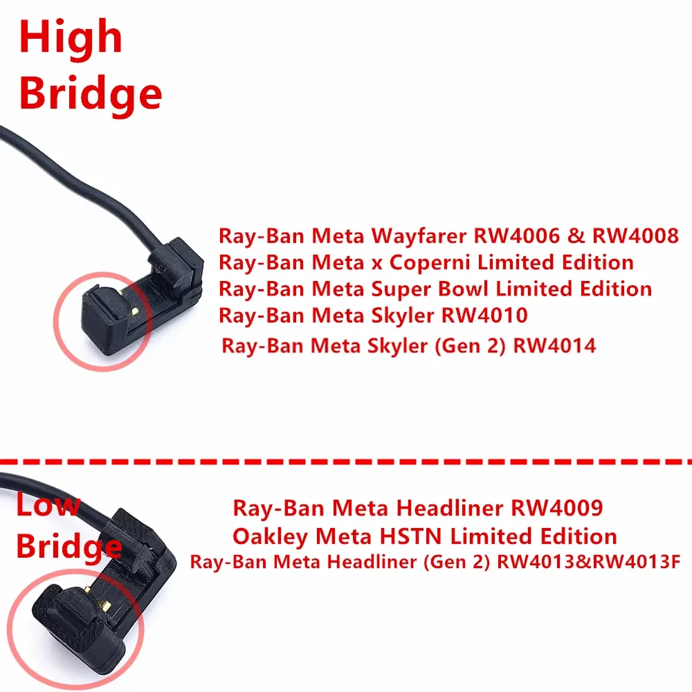 MSLing Cavo Di Ricarica Magnetico Di Ricambio Per BOSE Frames Alto E Rondo - USB, 80cm - 6