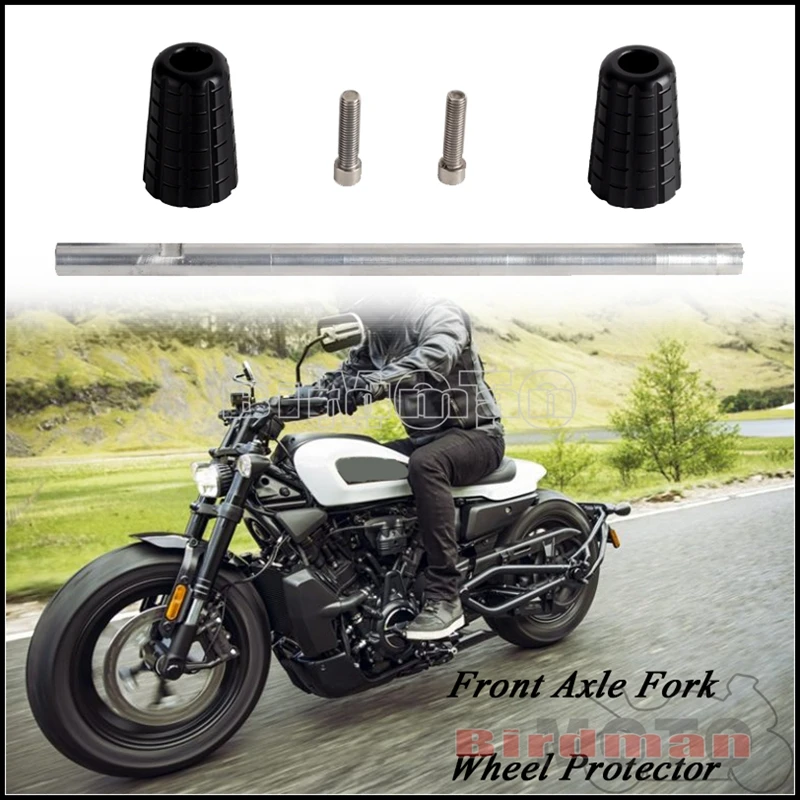 

Для Harley Sportster S 1250S 2021 2022 защита от падения мотоцикла черные железные противоударные слайдеры передняя/задняя ось крышка вилки колеса