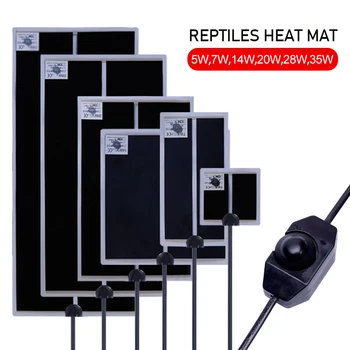 5-35W Terrarium Reptiles Heat Mat Climbing Pet Heating Warm Pads Adjustable Temperature Controller Mats Reptiles Supplies EU 1
