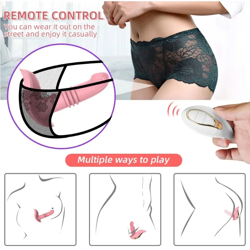 PUMING Retractable wearable vibrator Remote control penis G-spot Massage female clitoris G-spot stimulator female adult sex toy