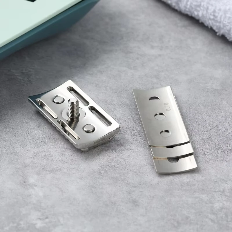 Yaqi High Quality New Trifecta Adjustable 316 Stainless Steel Polished Safety Razor Head With Different Blade Gaps For Shaving