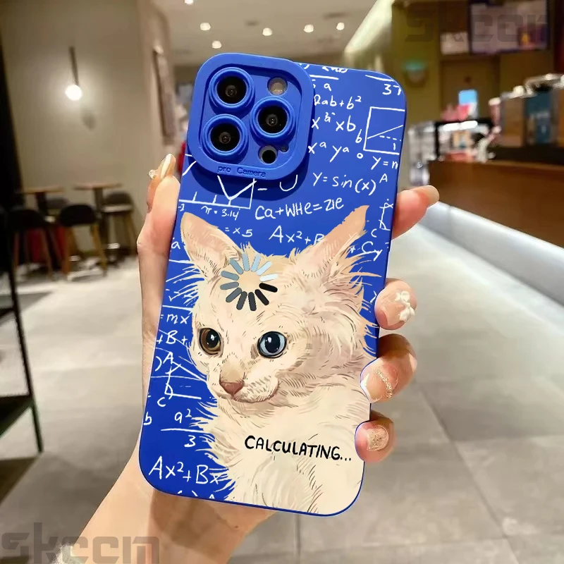 Funny Calculating Cat IPhone Case