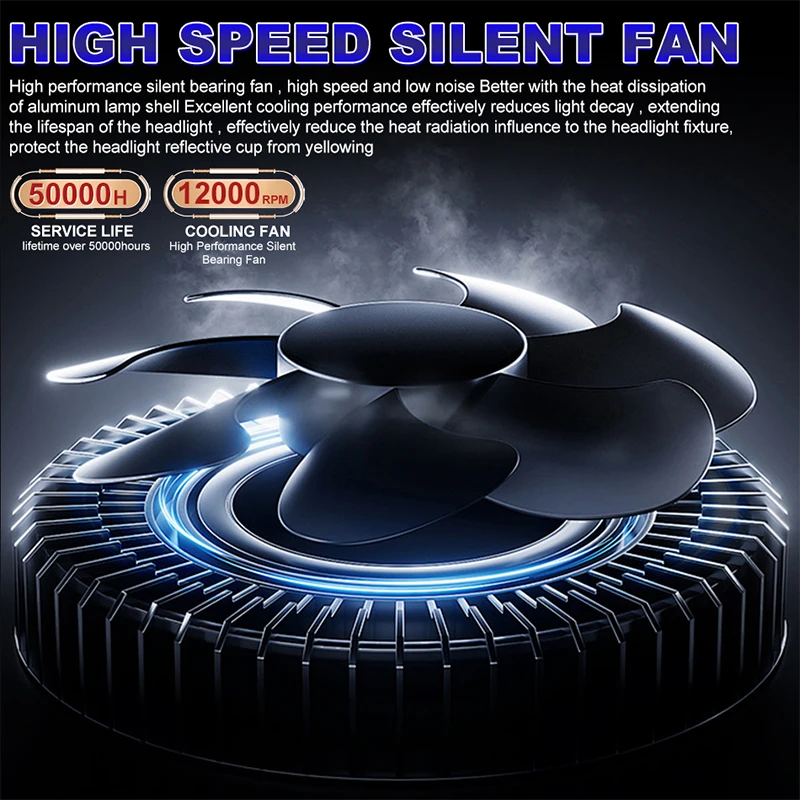 H7 LED 프로젝터 렌즈 자동차 헤드라이트 전구 H4 H11 H8 H9 9005 HB3 9006 HB4 9012 HIR2 캔버스 고출력 6600W 6600000LM CSP 12V 24V