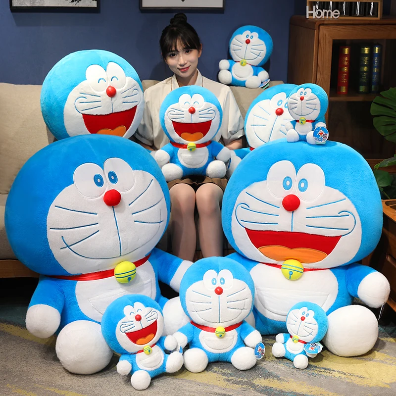 Big Size Doraemon Plush Toy Soft Animal Doraemon Plush Stuffed Anime Cartoon Doll Xmas Gift