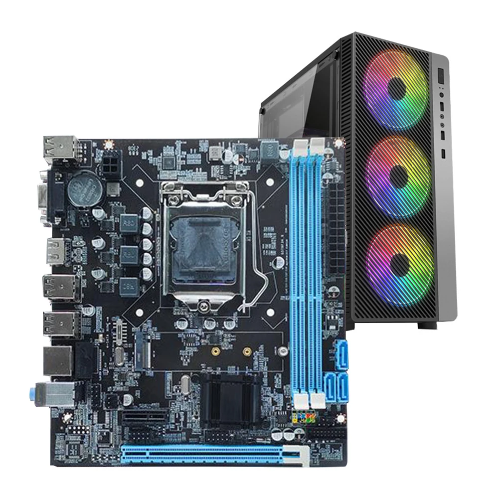 Материнская Плата H61 Для ПК, LGA1155, Разъем I3/I5/I7, Поддержка.