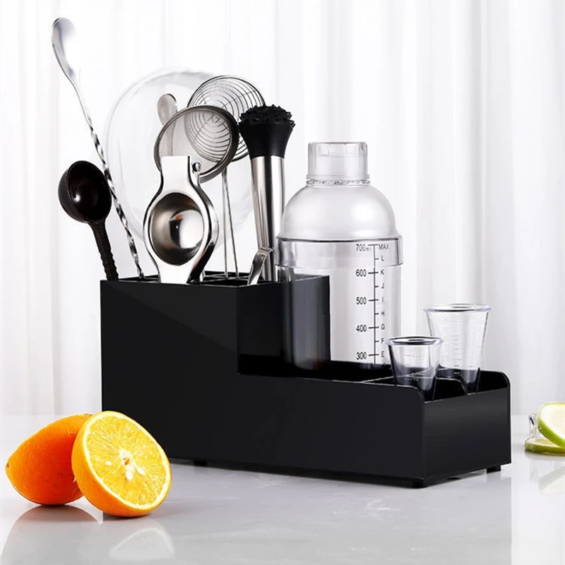 Hk Milk Tea House Kit, Gadget Da Bar, Set Di Accessori Per Cocktail, Portaoggetti, Forniture Da Cucina, Kit Baristi, Scatola Acrilica, Nero