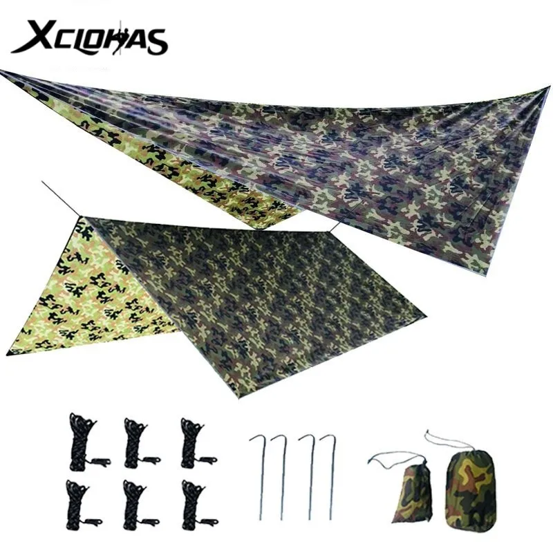 Waterproof Tarpaulin Waterproof Tarp Tarpaulin Rain Cover Camping Canopy Multi Size Camouflage Outdoor