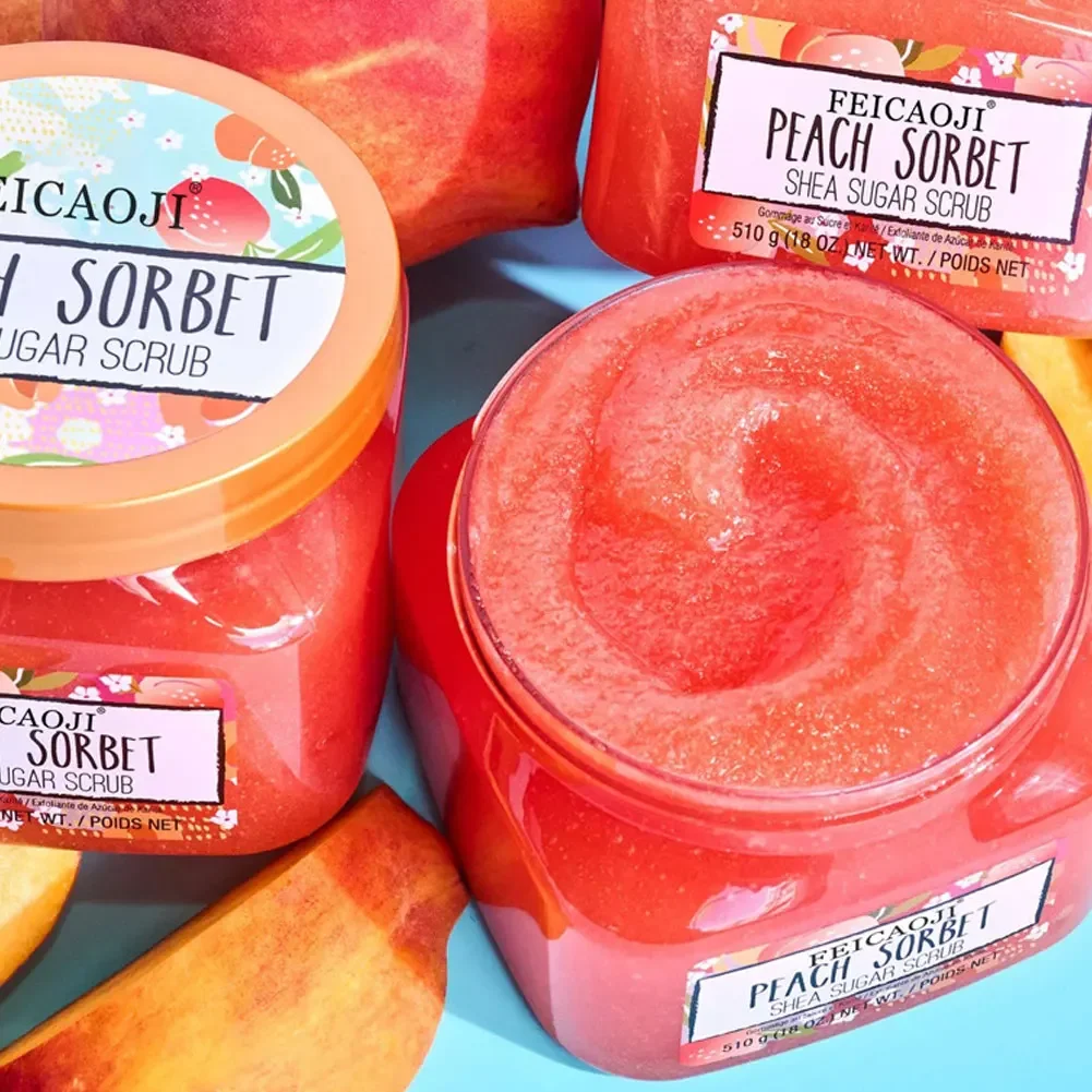 Shea Sugar Body Scrub Coconut Watermelon Rose Alpha Arbutin Hydrating And Exfoliating Scrub for Nourishing Includes Loofah Tool